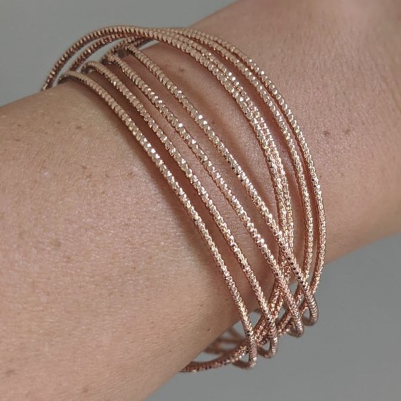 JTV Jewelry - Moda di Pietra Rosegold Crisscross Bracelet